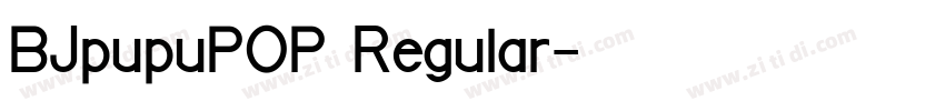 BJpupuPOP Regular字体转换